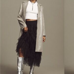 Anthropologie sequin longline jacket